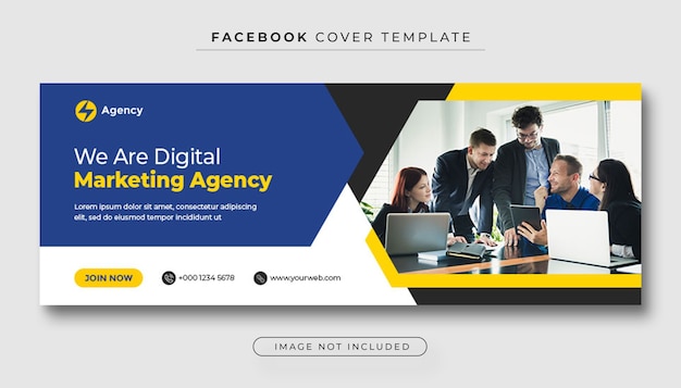 Corporate and digital business marketing promotion facebook cover banner