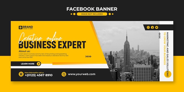 PSD corporate and digital business marketing promotion facebook cover design