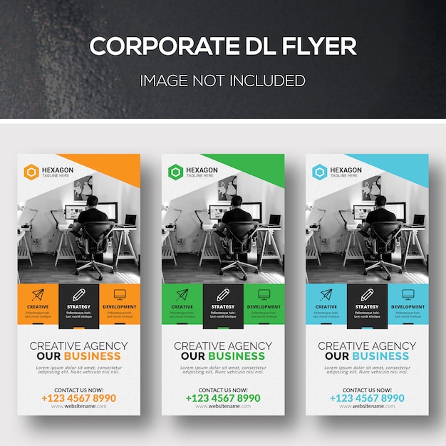 PSD corporate dl flyer