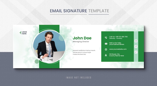 Corporate email signature template design