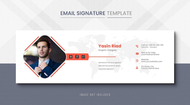 PSD corporate email signature template design