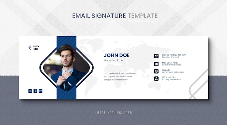 PSD corporate email signature template design