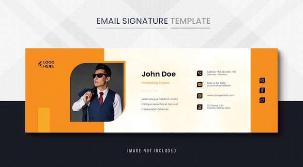 Corporate email signature template design