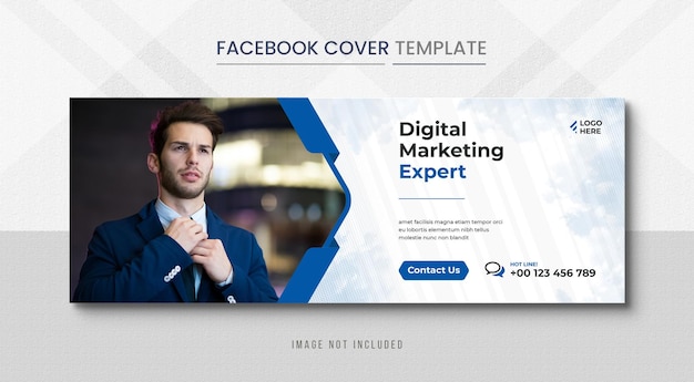 PSD corporate facebook cover banner post and corporate social media banner post template