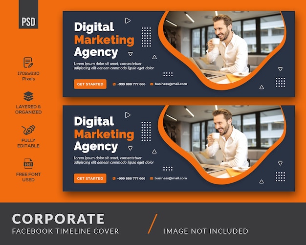 PSD corporate facebook cover