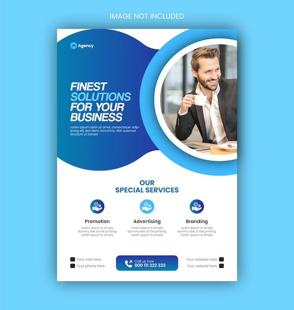 Corporate Flyer Design Template or Annual Report Template