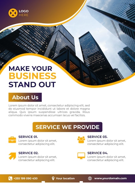 PSD corporate flyer design template make your business stand out