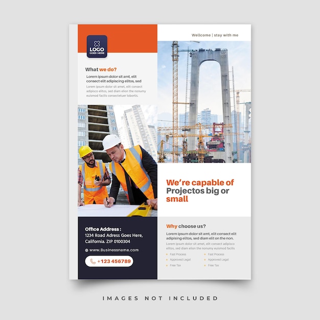 PSD corporate flyer design template