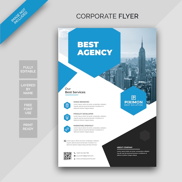 PSD corporate flyer design template