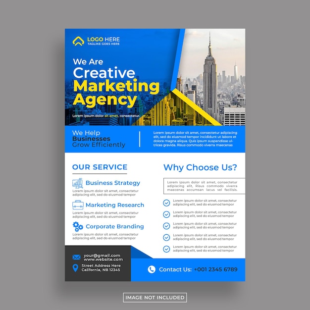 PSD corporate flyer template design