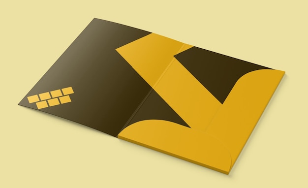 Corporate folder mockups design