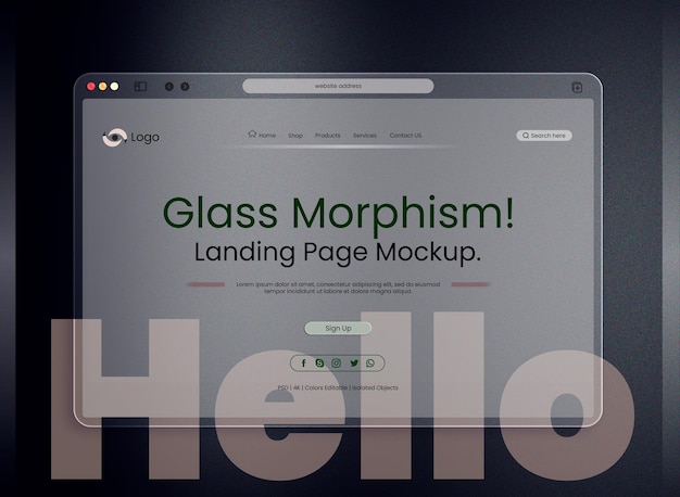 Corporate Glass Landing pagina-achtergrond