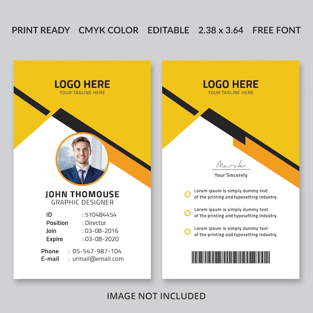 PSD corporate id card design