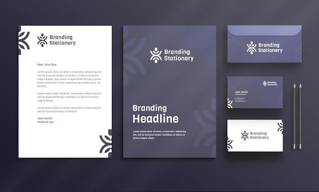 PSD corporate identity branding stationery mockup