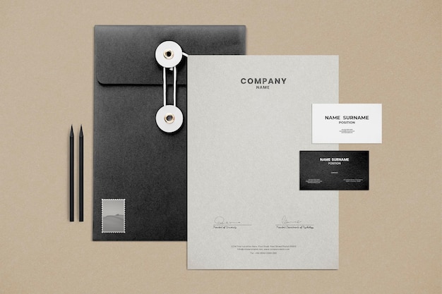 Corporate identity mockup psd set for business enterprise