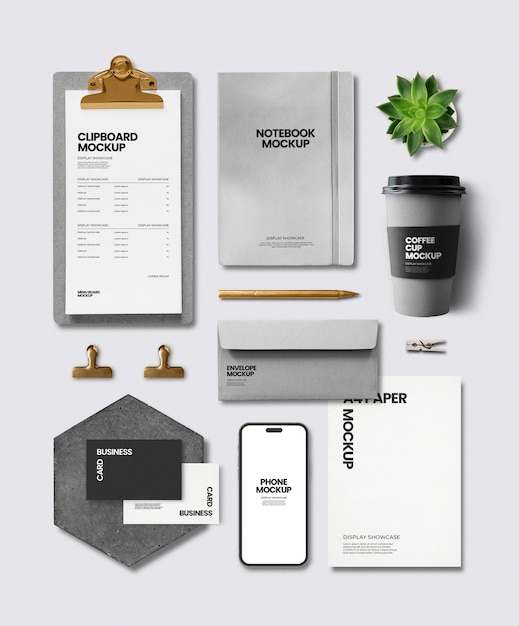 PSD corporate identity mockup psd set for business enterprise