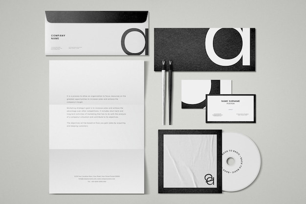 Corporate identity mockup psd set voor zakelijke onderneming