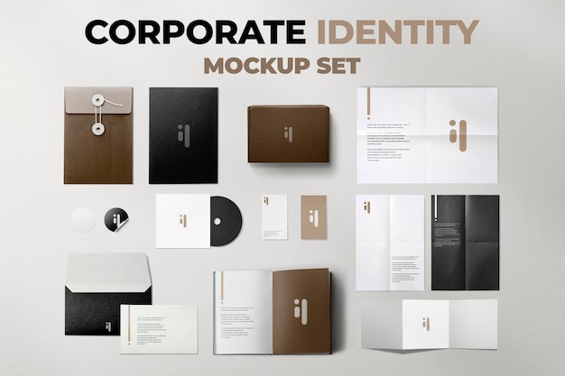Corporate identity product mockup psd set