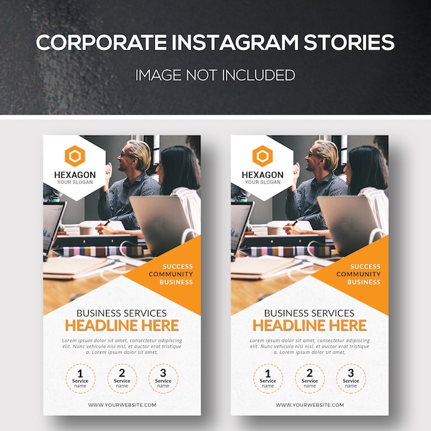 PSD corporate instagram stories