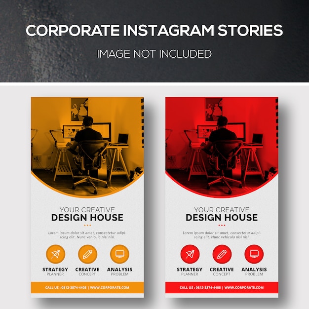 PSD corporate instagram stories