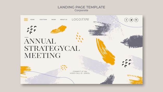 Corporate landing page template