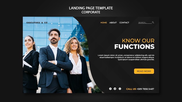 corporate landing page template