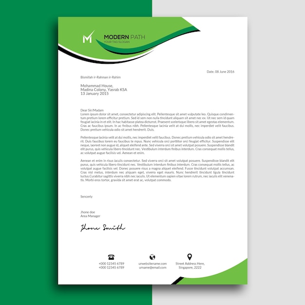 Corporate Letterhead design for business