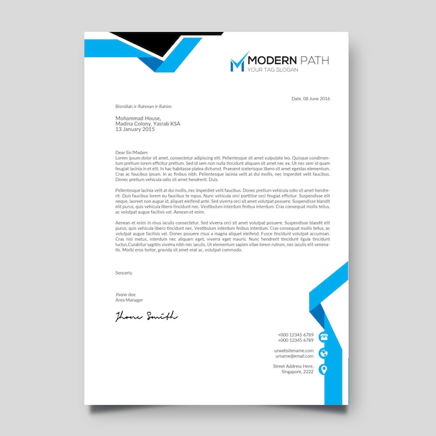 corporate letterhead design for business