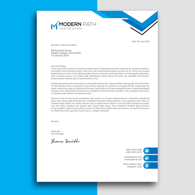 Corporate Letterhead design for business