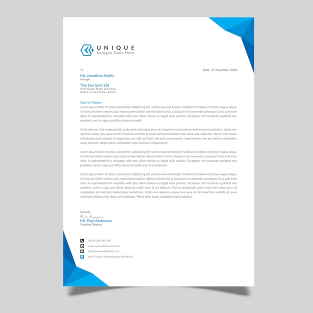 PSD corporate letterhead