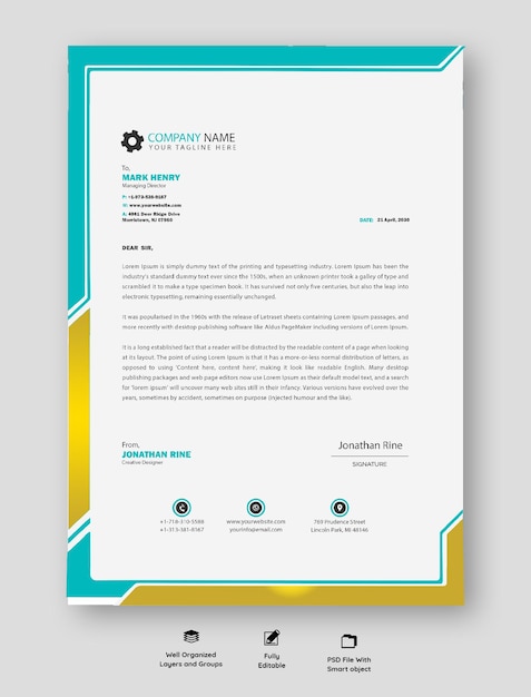 PSD corporate letterhead