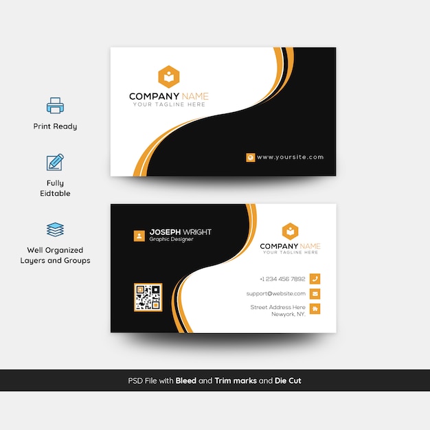 PSD corporate and modern busienss card template