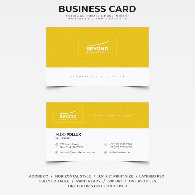 Corporate and modern business card