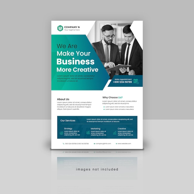 PSD corporate modern business flyer template design