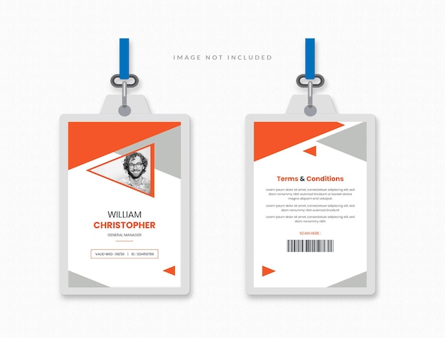 corporate Modern Company employee id card template corporate business template badge pass