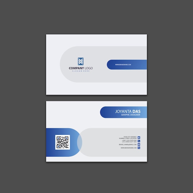 PSD corporate modern creative white clean business card template