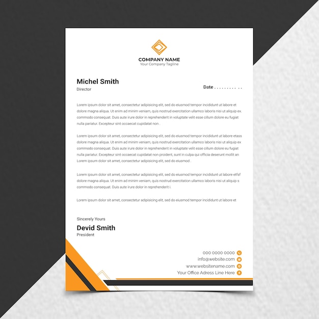 Corporate Modern Letterhead Design Template