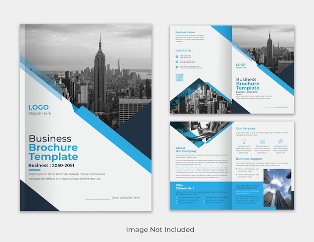 Corporate modern professional bifold business company profile business brochure template