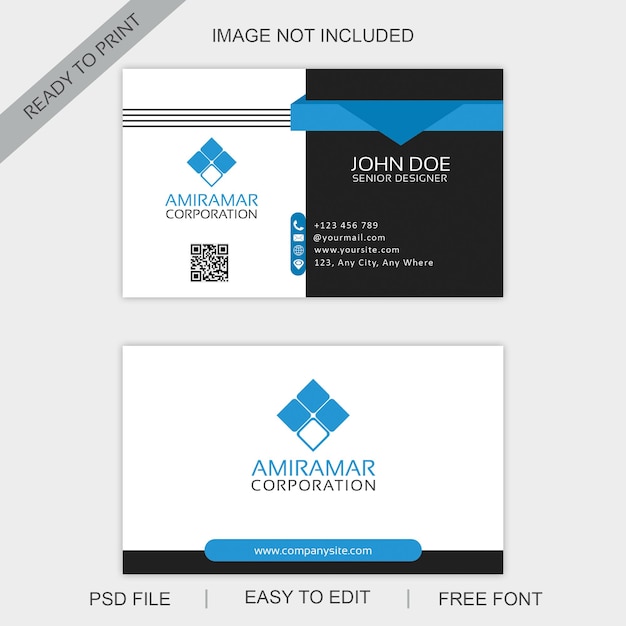 PSD corporate simple business card template