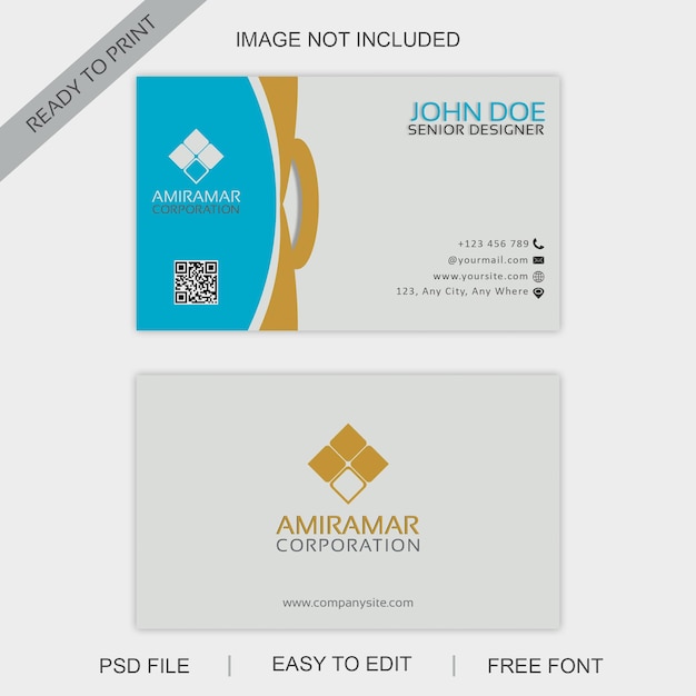 PSD corporate simple business card template