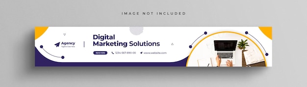 PSD corporate simple business linkedin profile banner and social media cover design