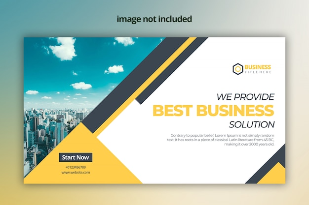 Corporate slider design with call to action template for website