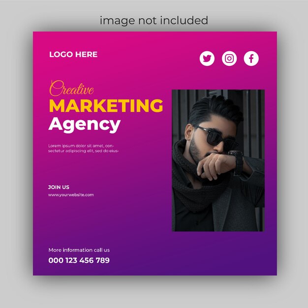 PSD corporate social media post design