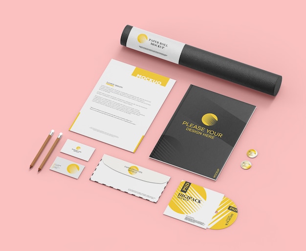 Corporate stationary mockup