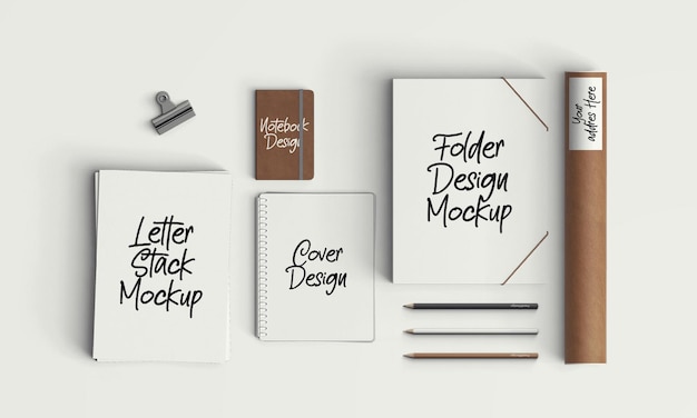 PSD corporate stationary set mockup