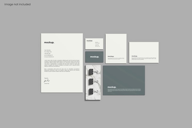 Corporate stationery branding mockup