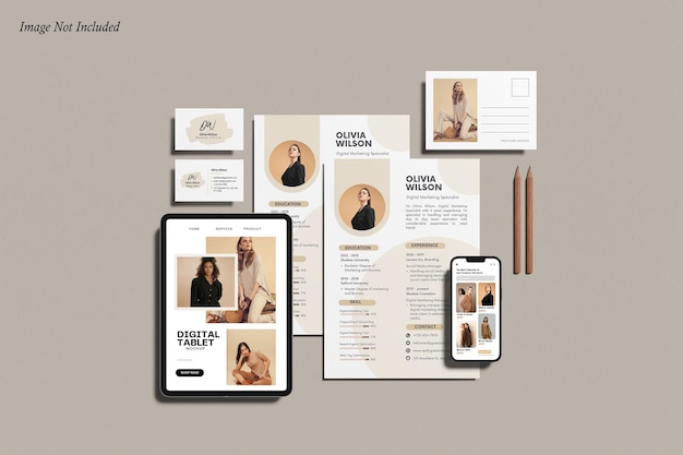 Corporate stationery branding mockup