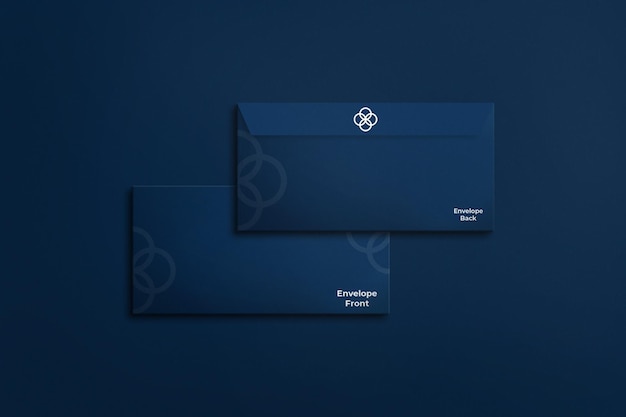 Corporate stationery envelope mockup design