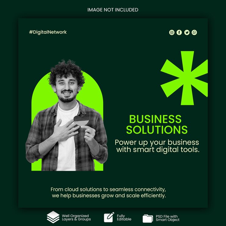 Corporate Technology B2B Services Instagram Post