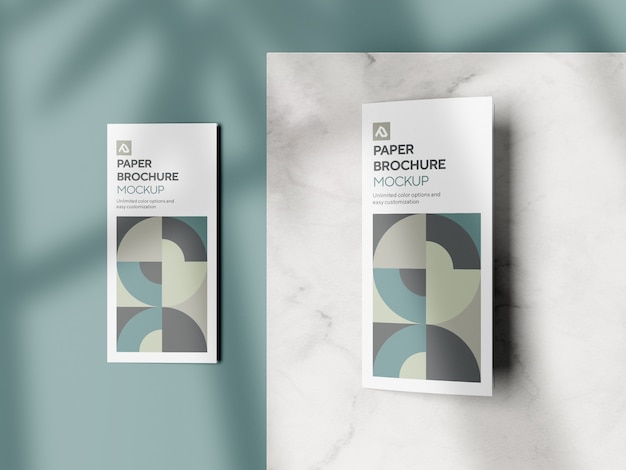 Brochure aziendale a tre ante mockup psd